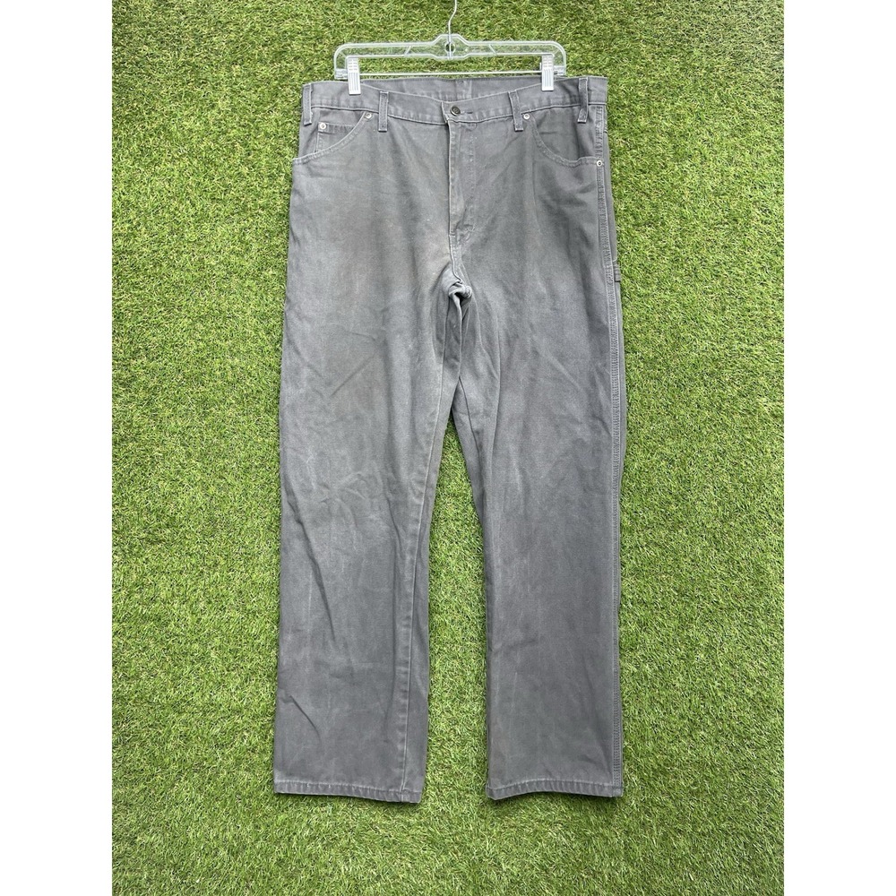 Vintage Dickies Carpenter Pants Mens 36x32 Grey Workwear Outdoor Hunting Canvas